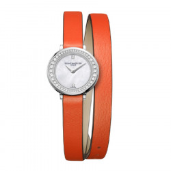 BAUME MERCIER PROMESSE WITH DIAMONDS ORANGE STRAP