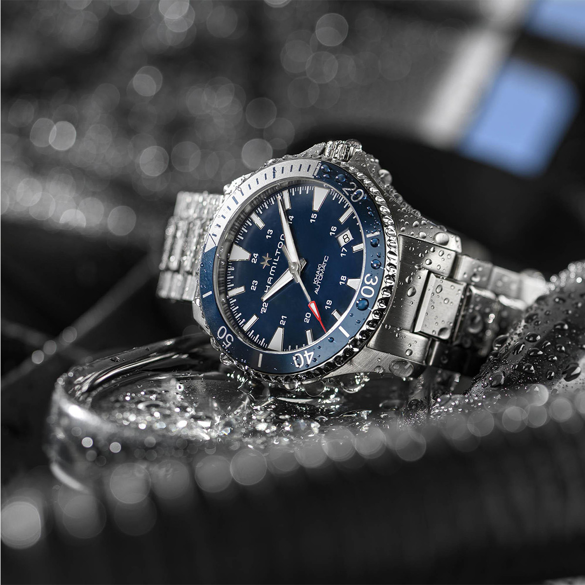 HAMILTON KHAKI NAVY SCUBA AUTOMATIC BLAU