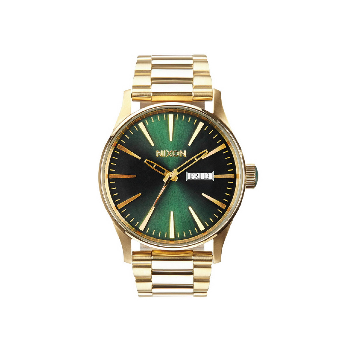 NIXON SENTRY SS GOLD GREEN DIAL