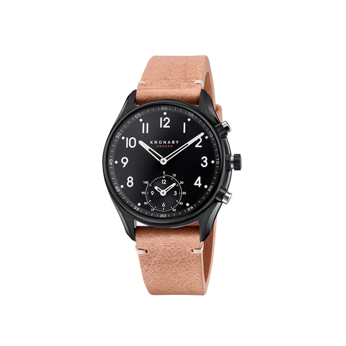 KRONABY APEX PVD NEGRO CORREA BEIGE