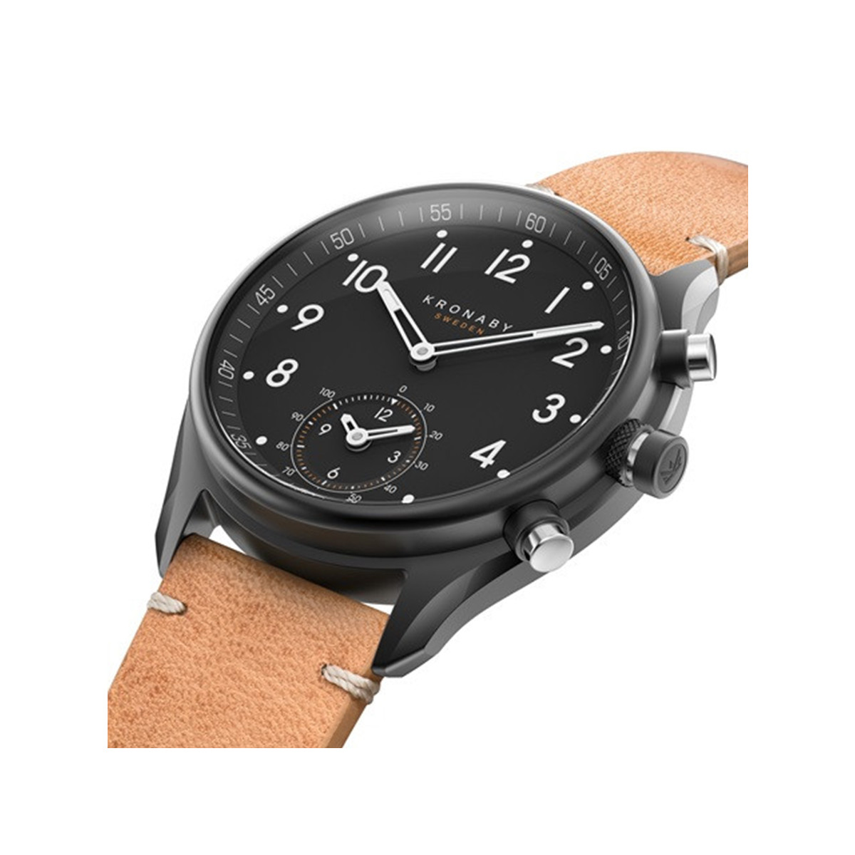 KRONABY APEX PVD NEGRO CORREA BEIGE