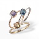 GOLD AND NATURAL STONE IN LILAC COLOR RING