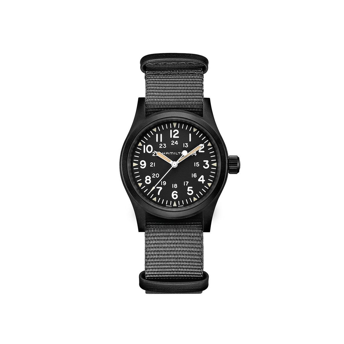 HAMILTON KHAKI FIELD PVD MECÀNIC NEGRE