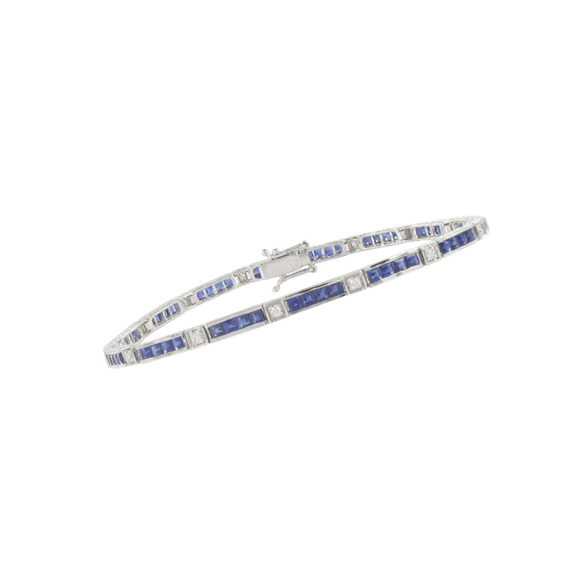 GOLD BRACELET DIAMONDS AND SAPPHIRES