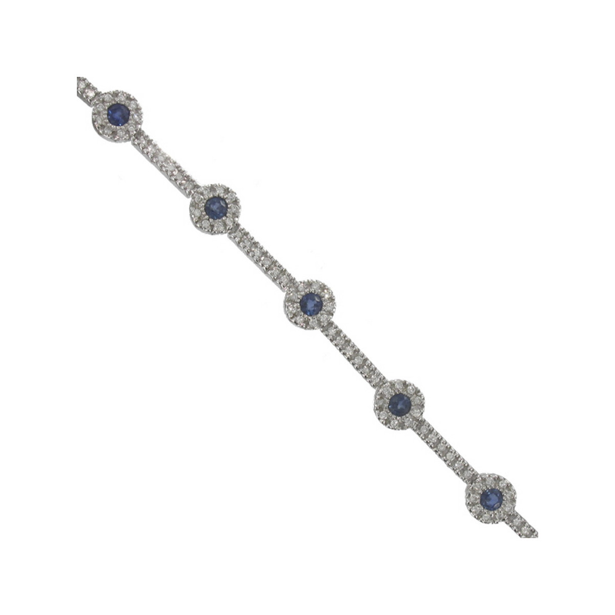 GOLD DIAMOND AND SAPPHIRE BRAZALET