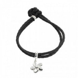 LEATHER BRACELET WITH SILVER