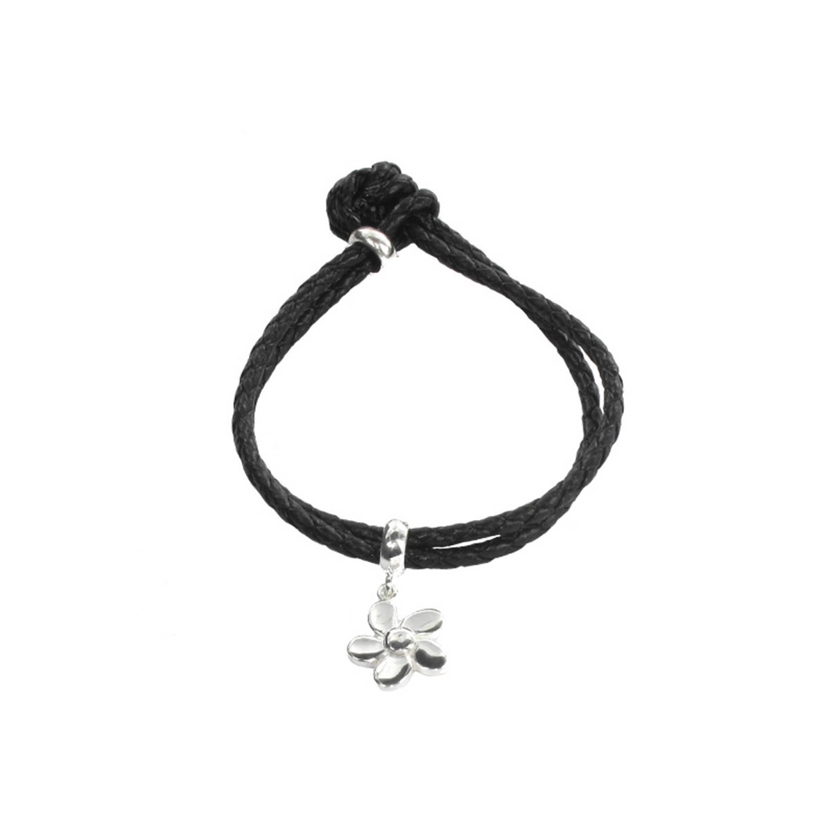 LEATHER BRACELET WITH SILVER