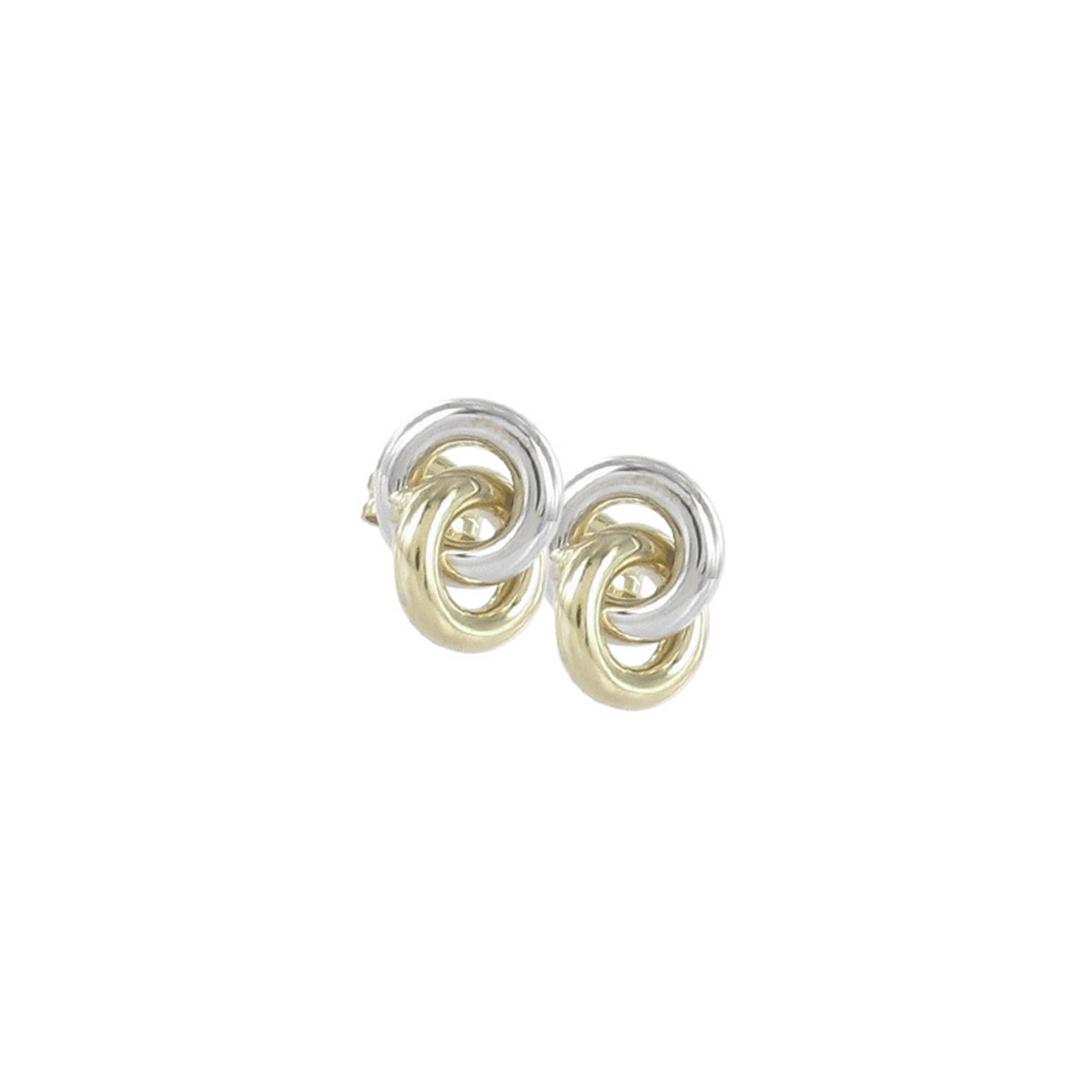 YELLOW AND WHITE GOLD EARRINGS