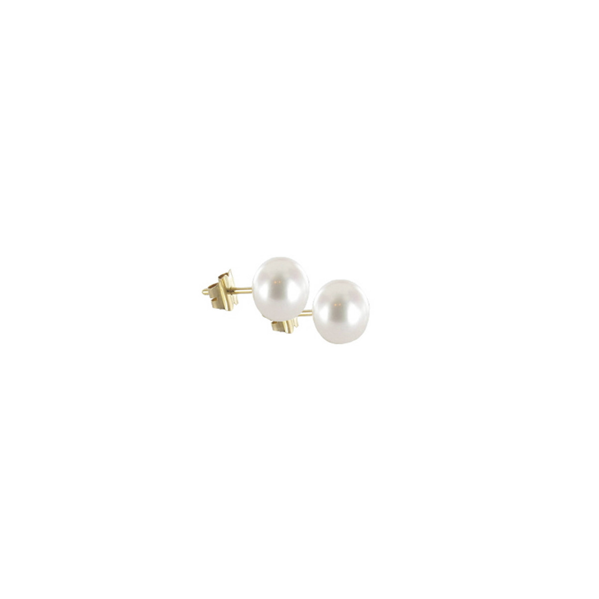 PENDIENTES ORO PERLA 6 MM