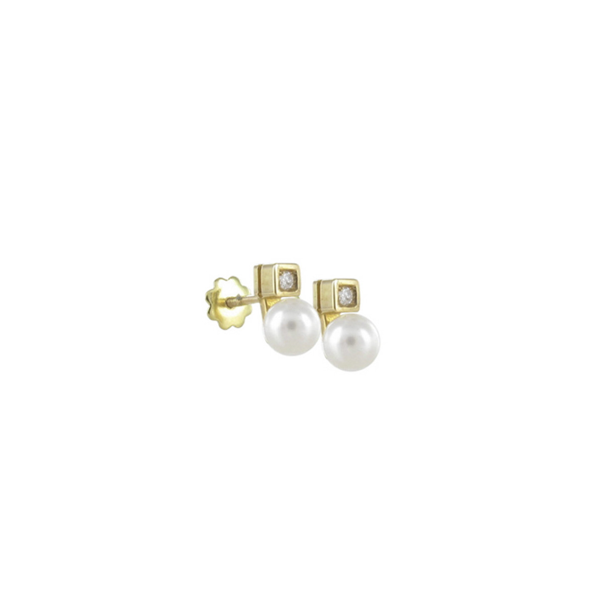 PENDIENTE DE BEBE CON PERLA Y DIAMANTE