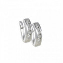 PENDIENTES ORO BLANCO 10 DIAMANTES
