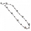 SILVER NECKLACE PEARLS AND NATURAL STONES