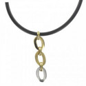 RUBBER AND GOLD NECKALCE