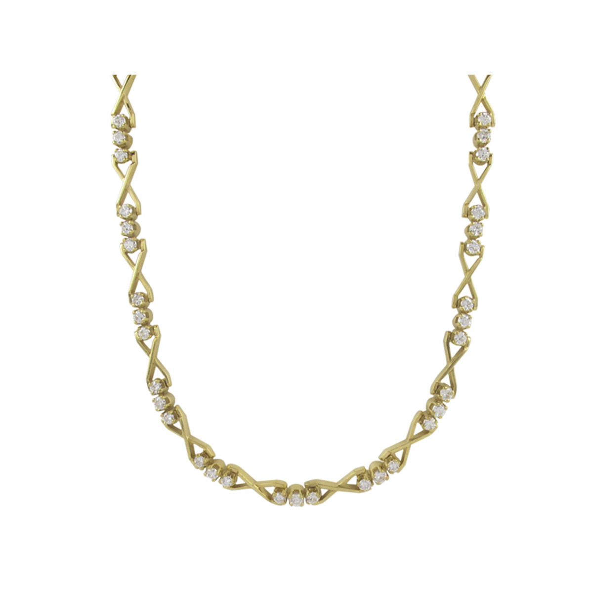 YELLOW GOLD DIAMOND NECKLACE