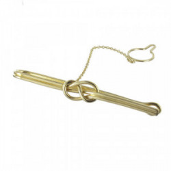 GOLD TIE CLIP WITH KNOT