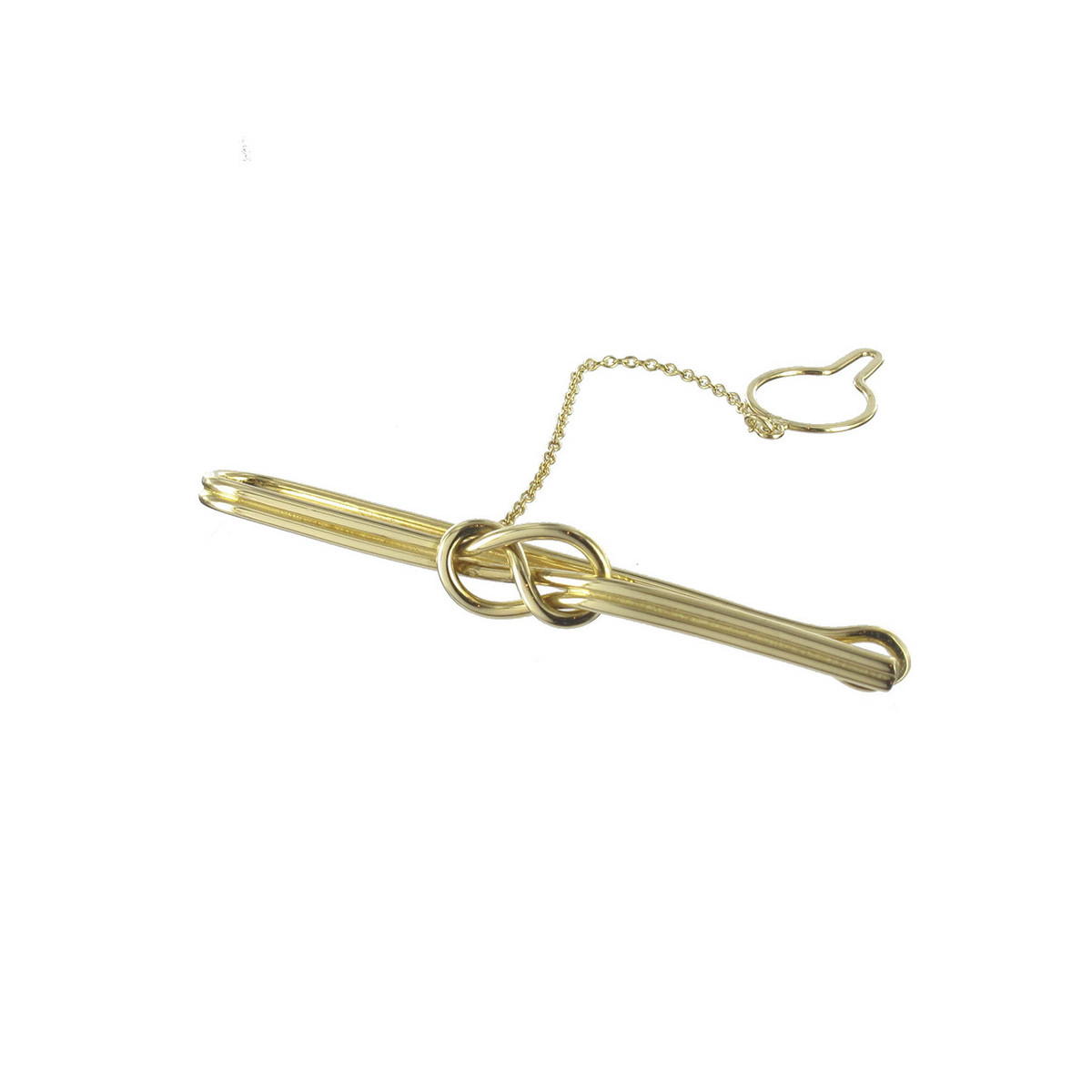 GOLD TIE CLIP WITH KNOT