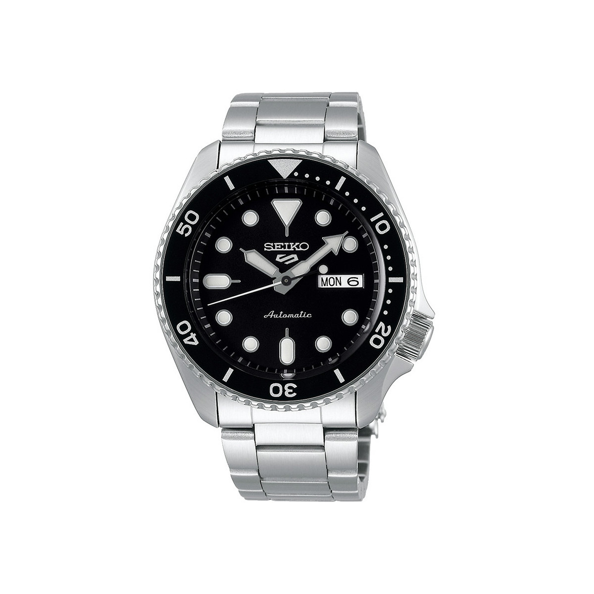 SEIKO 5 SPORTS BLACK BEZEL AND DIAL