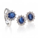 SAPPHIRES 3.56 KTES AND DIAMONDS EARRINGS