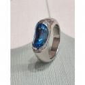 30 KT BLUE TOPAZ GOLD RING