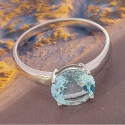 GOLD BLUE TOPAZ 2 KTES RING