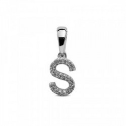 S INITIAL PENDANT WITH DIAMONDS 0.06 CARATS