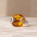 ANILLO ORO CON CUARZO CITRINO FACETADO