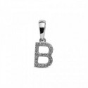 GOLD PENDANT INITIAL B WITH DIAMONDS