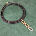 RUBBER AND GOLD NECKALCE