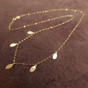 YELLOW GOLD NECKLACE 5 PENDANTS