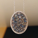 GOLD DIAMOND AND SAPPHIRE NECKLACE