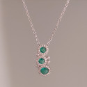 GOLD PENDANT EMERALD AND DIAMONDS