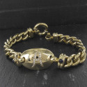 GOLD BRACELET WITH DIAMOND LETTER