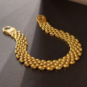 YELLOW GOLD MESH BRACELET