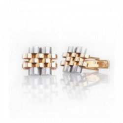 STEEL AND GOLD CUFFLINKS