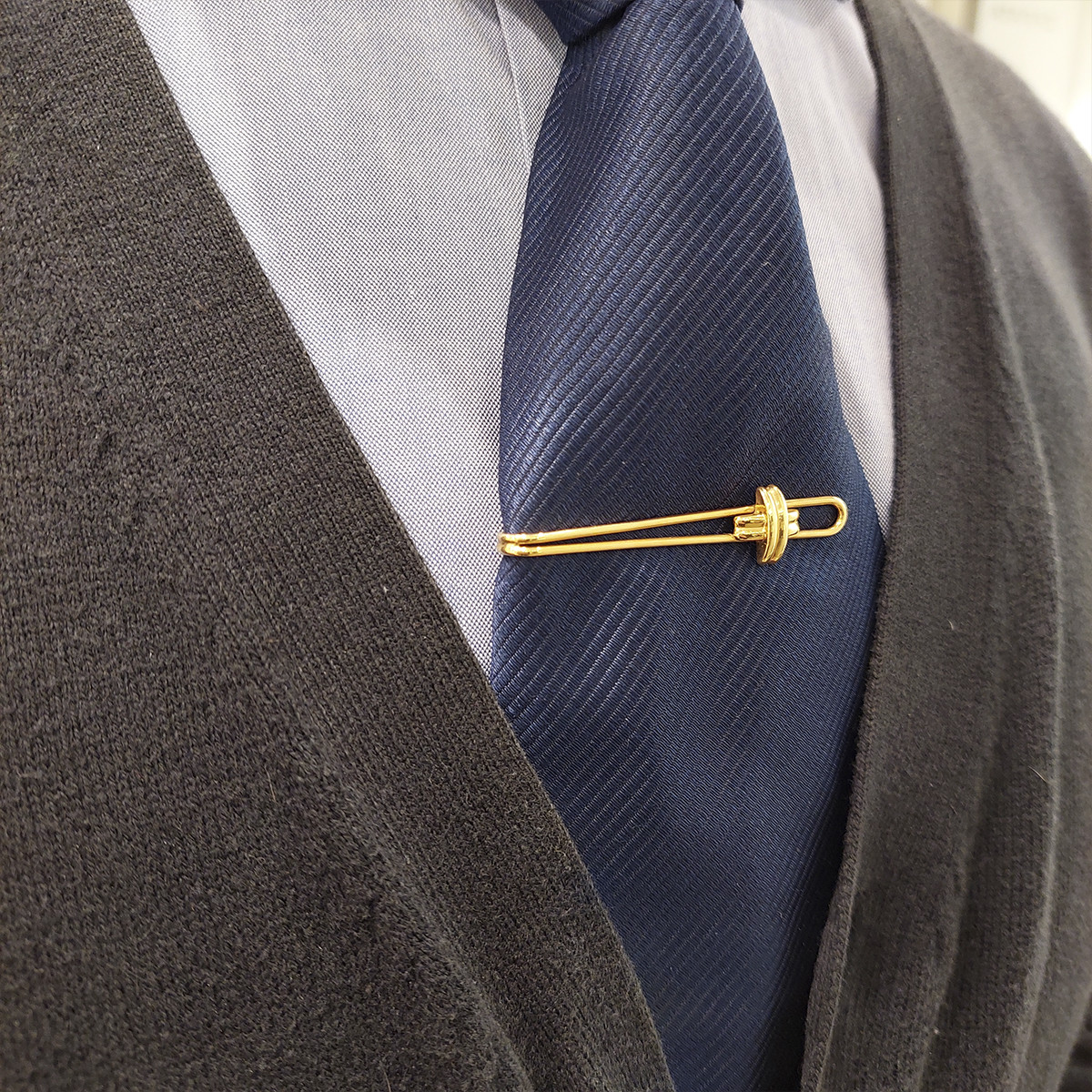 TIE PIN WITH CROSS DETAIL
