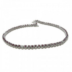 PULSERA ORO RUBIS Y DIAMANTES