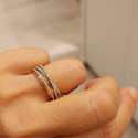 ANILLO ORO ROSA 18 KILATES Y DIAMANTES 0,35 KTES