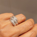 ANELL OR AMB PAVE DIAMANTS 0,76 KTES