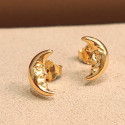 GOLD MOON GIRL EARRING