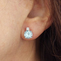 PENDIENTES ORO DIAMANTES Y TOPACIO 4,40 KTES