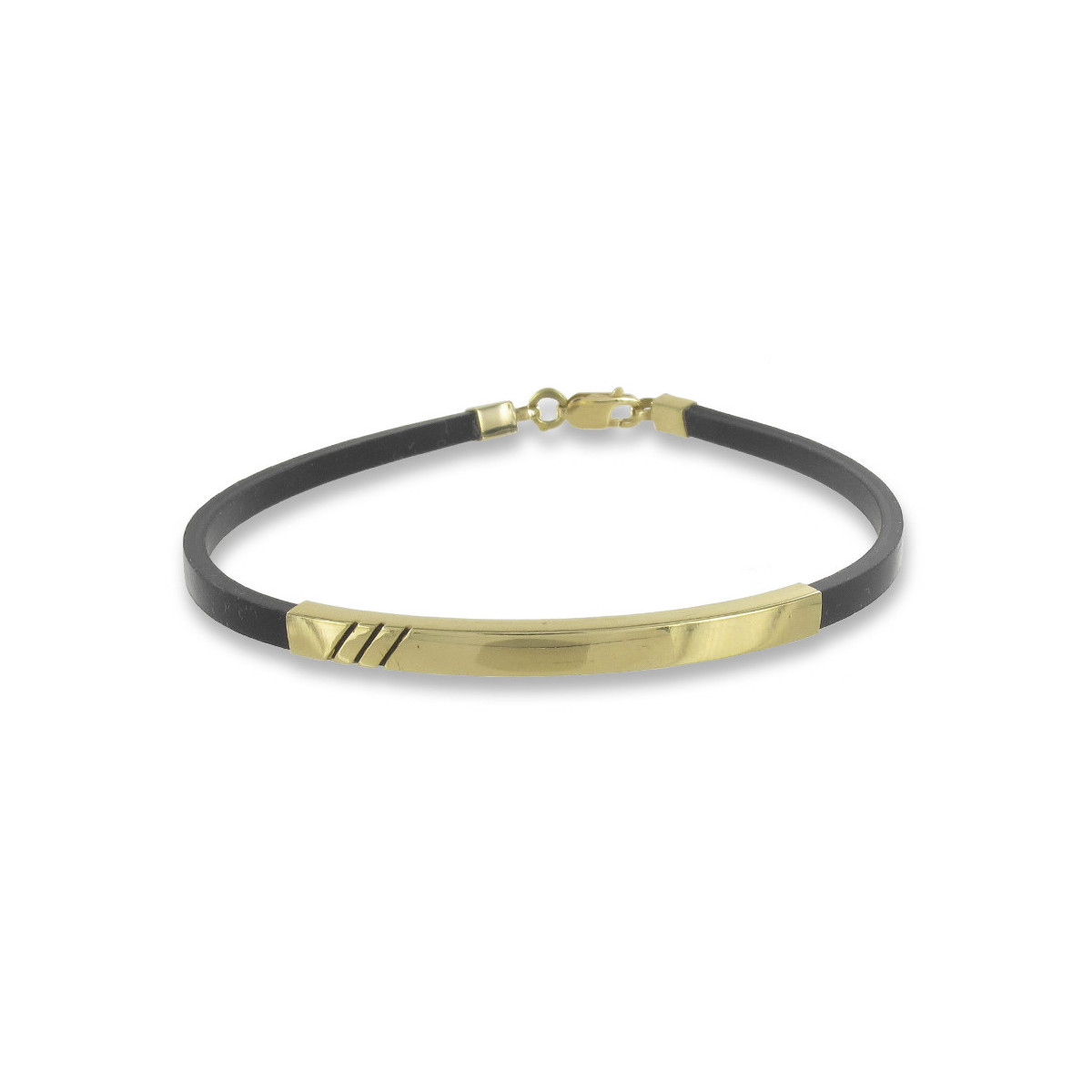 GOLD AND RUBBER BRACELET