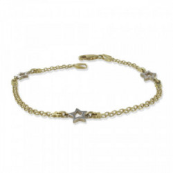 PULSERA ORO 3 ESTRELLAS