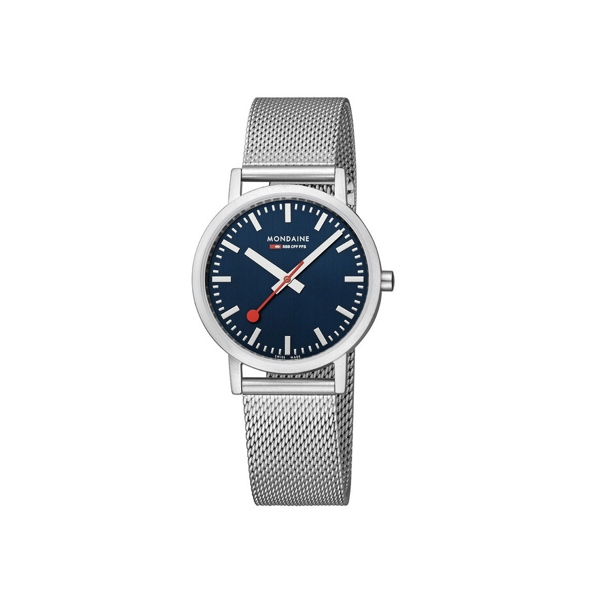 MONDAINE CLASSIC AZUL 36 MM MALLA MILANESA
