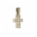 YELLOW GOLD CROSS WITH DIAMONDS