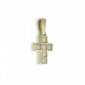 YELLOW GOLD CROSS WITH DIAMONDS