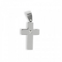 WHITE GOLD CROSS WITH DIAMOND