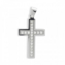 WHITE GOLD CROSS WITH DIAMONDS