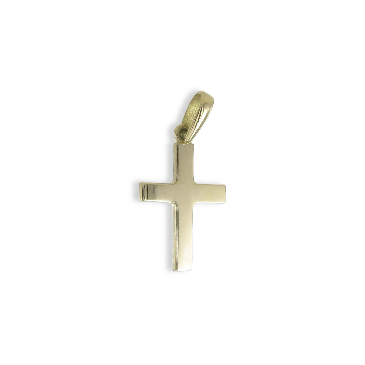 SMOOTH YELLOW GOLD CROSS