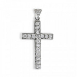 WHITE GOLD DIAMOND CROSS