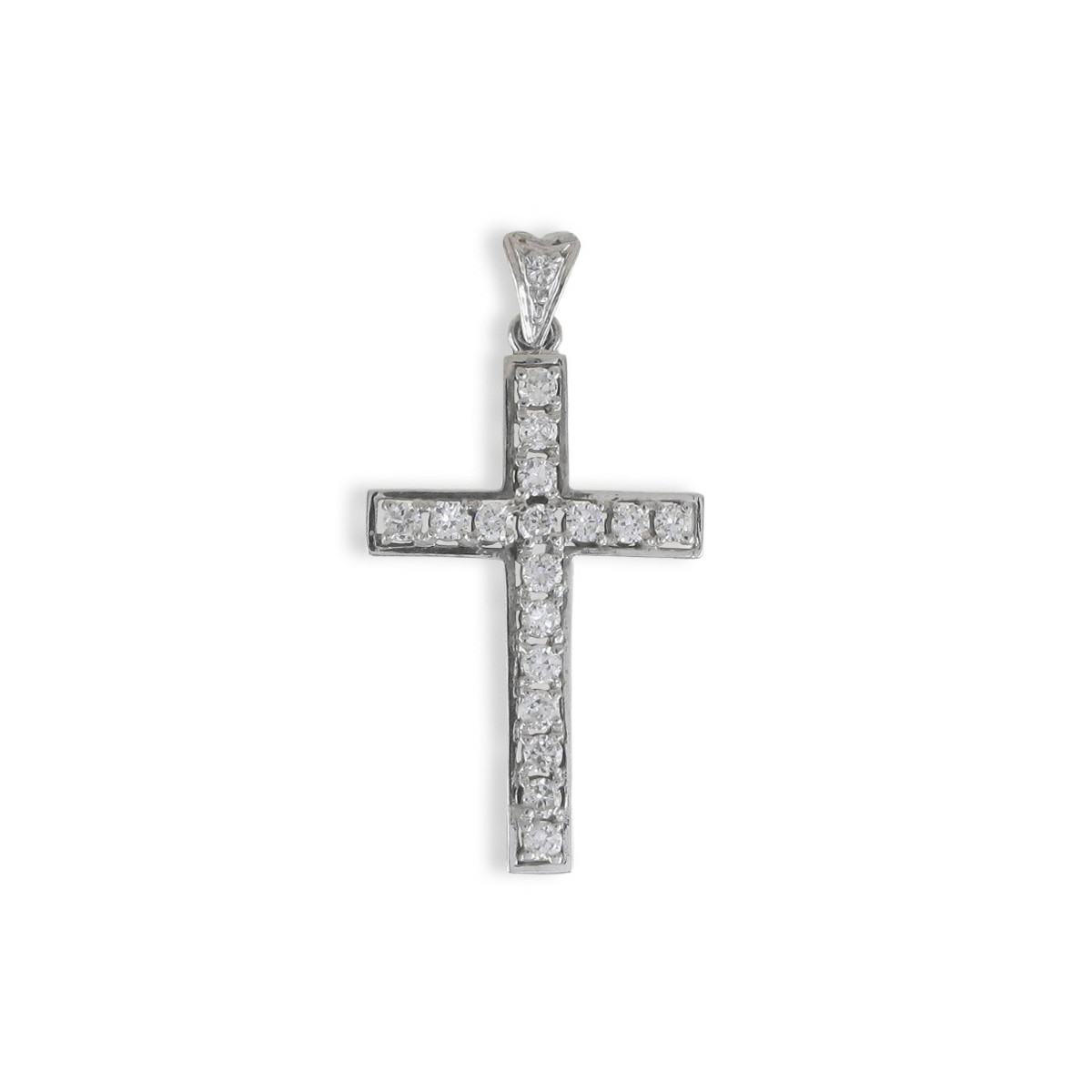 WHITE GOLD DIAMOND CROSS